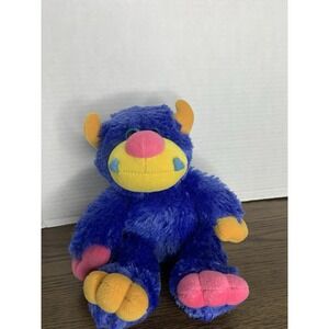 ZONK Plush Chelsea Teddy Bear Co. Blue Purple Monster Stuffed Animal  10"